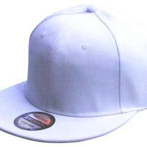 JS Flat Peak Cap White
