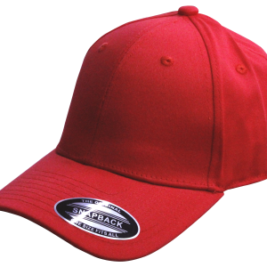 Snap Back 6 Panel Cap Red