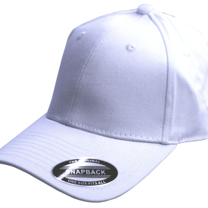 Snap Back 6 Panel Cap White