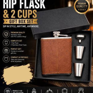 Hip Flask & 2 Cups