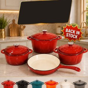 7 Pc Cast Iron Pot Set