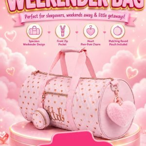 Girls Pink Weekend Bag
