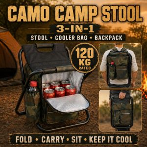3 in 1 Camo Camp Stool