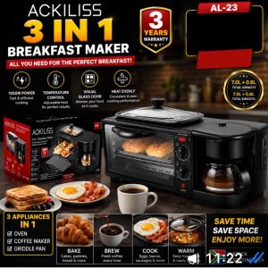 Ackiliss 3 in 1 Breakfast Maker